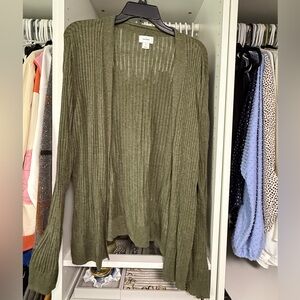 Old Navy Forest Green Open-Front Cardigan